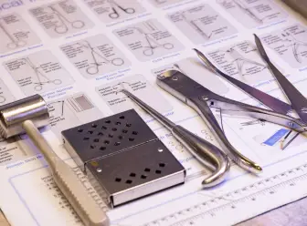 Sterile processing equipment in operation